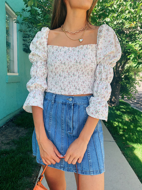 Paris Girl Floral Top *RESTOCKED*